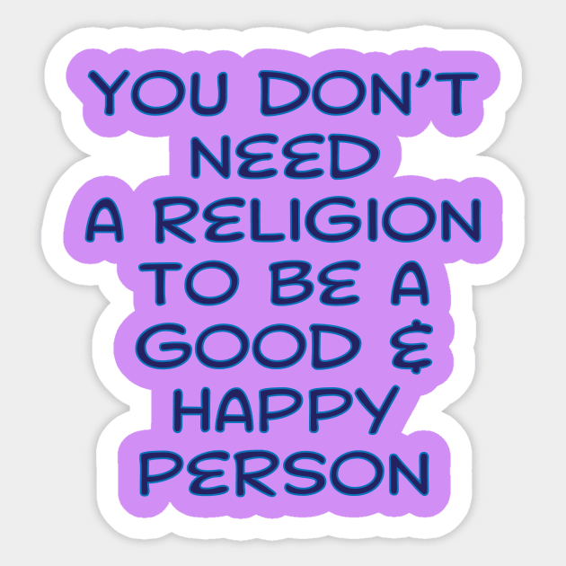 No Religion Sticker by Whole Lotta Pixels